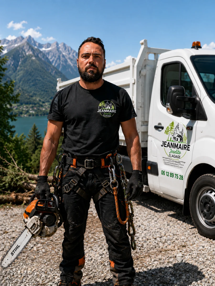 Joselito Jeanmaire, élagueur grimpeur professionnel en Haute-Savoie